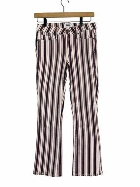 PAIGE Emerson Stripe Flare Jeans 26 Low Rise Coastal Patriotic Red White Blue